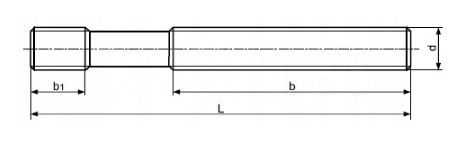 Oboustranný šroub RLR M10 - 100 mm